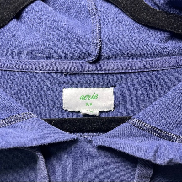 Aerie Women’s sun washed blue desert oversized lightweight cotton hoodie in M - Picture 3 of 6